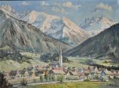 KNAUTH L. Blick Aufbayrisches Dorf In Talsohle (wohl Garmisch) KNAUTH L. Blick Aufbayrisches Dorf In Talsohle (wohl Garmisch)