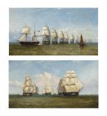 KNELL William Adolphus A Paddle Steamer Of The Royal Navy Escorting A French Squadron KNELL William Adolphus A Paddle Steamer Of The Royal Navy Escorting A French Squadron