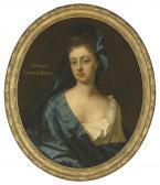 KNELLER Godfrey Portrait Of Doddington Montagu, Countess Of Manchester (1672-1721), Bust-length, In A Blue Dress KNELLER Godfrey Portrait Of Doddington Montagu, Countess Of Manchester (1672-1721), Bust-length, In A Blue Dress
