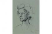 KNIGHT CLIFFORD Portrait Of Mrs Joan Sanders KNIGHT CLIFFORD Portrait Of Mrs Joan Sanders