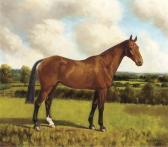 KNIGHT Edwin H. Cracker A Chestnut Hunter In A Paddock KNIGHT Edwin H. Cracker A Chestnut Hunter In A Paddock