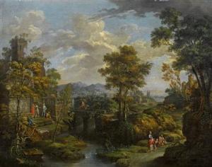Martin Knoller - A Landscape With A Waterway