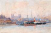 KNOWLES Farquhar McGillivr. Evening On The Thames KNOWLES Farquhar McGillivr. Evening On The Thames