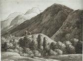 KOBELL Franz Innocenz Felsenlandschaft Mit Grotte An Einem Fluss; Von Büschen Bewachsener Felsen KOBELL Franz Innocenz Felsenlandschaft Mit Grotte An Einem Fluss; Von Büschen Bewachsener Felsen