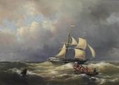 KOEKKOEK Hermanus II A Schooner In A Choppy Sea KOEKKOEK Hermanus II A Schooner In A Choppy Sea