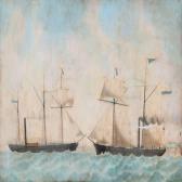 KOERNER Jean Jules The Steamers Le Levant And Admiraal Ver Huell KOERNER Jean Jules The Steamers Le Levant And Admiraal Ver Huell
