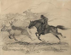 William H. Dethlef Koerner - Cowboys Roping Steer