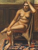 KOJIMA Zenzaburo Nude Sitting In Rattan Chair KOJIMA Zenzaburo Nude Sitting In Rattan Chair