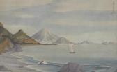 KOKAN Shiba Distant View Of Mounts Fuji And Satta From Suruga Bay KOKAN Shiba Distant View Of Mounts Fuji And Satta From Suruga Bay