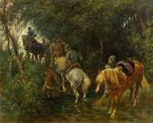 KOLLER Rudolf Johann Soldiers On Horseback On A Forest Path KOLLER Rudolf Johann Soldiers On Horseback On A Forest Path