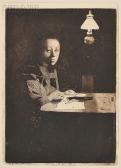 KOLLWITZ Kathe Selbstbildnis Am Tisch KOLLWITZ Kathe Selbstbildnis Am Tisch