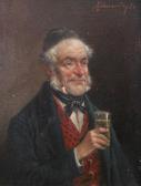 KOLOZSVARY Lajos Äldre Herre Med Dryckesglas KOLOZSVARY Lajos Äldre Herre Med Dryckesglas