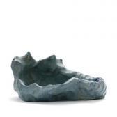 KONGSTRAND Søren Large, Sculptural Ceramics Bowl Decorated With Blue Glaze KONGSTRAND Søren Large, Sculptural Ceramics Bowl Decorated With Blue Glaze
