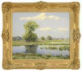 KORECKI Wiktor Summer Landscape With Marsh, Hay & Flowers KORECKI Wiktor Summer Landscape With Marsh, Hay & Flowers
