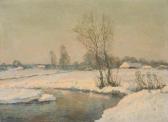 KORECKI Wiktor Winter Landscape With A Creek KORECKI Wiktor Winter Landscape With A Creek