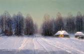 KORECKI Wiktor Winter Rural Landscape With House KORECKI Wiktor Winter Rural Landscape With House
