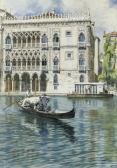 KOSZKOL Jeno, Eugene Gondel Auf Dem Canal Grande Vor Der Ca D'oro. KOSZKOL Jeno, Eugene Gondel Auf Dem Canal Grande Vor Der Ca D'oro.