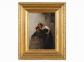 KOTSCHENREITER G. Hugo Pipe Smoker And Girl KOTSCHENREITER G. Hugo Pipe Smoker And Girl