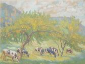 KOTZ Daniel Cows Grazing In Orchard KOTZ Daniel Cows Grazing In Orchard