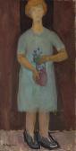 KOWNER Josef Portrait Of A Woman With Flowers KOWNER Josef Portrait Of A Woman With Flowers