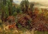 KRÖNER Christian Johann A Roebuck Marking His Territory In The Teutoburg Forest KRÖNER Christian Johann A Roebuck Marking His Territory In The Teutoburg Forest