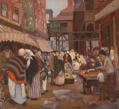 KRASNOW Peter Market Scene, New York KRASNOW Peter Market Scene, New York