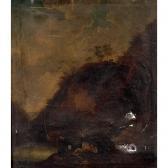 KRAUS Marianne Walpurgis An Arcadian Mountainous Landscape With Figures Resting Near A Pond KRAUS Marianne Walpurgis An Arcadian Mountainous Landscape With Figures Resting Near A Pond