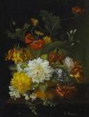 KRAUSE Lina Stillleben Mit Dahlien Und Klatschmohn KRAUSE Lina Stillleben Mit Dahlien Und Klatschmohn