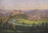 KUGLER J. 8.28 - Kugler, "castle At The Border Of The River", Signed At Bottom Left In Ochre, Oil On Wood, 18x24cm KUGLER J. 8.28 - Kugler, "castle At The Border Of The River", Signed At Bottom Left In Ochre, Oil On Wood, 18x24cm