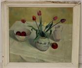 KUIPERS Henk Stilleven Met Tulpen, Witte Kom En Schenkkannetje KUIPERS Henk Stilleven Met Tulpen, Witte Kom En Schenkkannetje