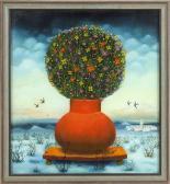 kulenovic rizah Floral Still Life In Landscape kulenovic rizah Floral Still Life In Landscape