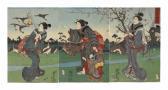 KUNIYOSHI Utagawa View Of Yanagishima In Spring KUNIYOSHI Utagawa View Of Yanagishima In Spring