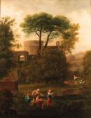 KUSTER Johann Caspar Figures In A Classical Landscape KUSTER Johann Caspar Figures In A Classical Landscape