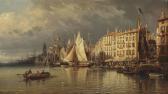 KUWASSEG Charles Euphrasie A View Of A Mediterranean Harbour KUWASSEG Charles Euphrasie A View Of A Mediterranean Harbour