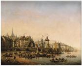 KUWASSEG Charles Euphrasie Vue D'un Port Avec Des Embarcations KUWASSEG Charles Euphrasie Vue D'un Port Avec Des Embarcations