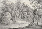 KUYPER Jacques Paar Mit Einem Kind In Einer Parklandschaft Bei Einer Urne KUYPER Jacques Paar Mit Einem Kind In Einer Parklandschaft Bei Einer Urne