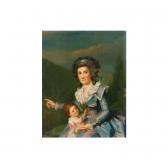 KYMLI Franz Peter Joseph Portrait De Femme En Robe Avec Son Enfant KYMLI Franz Peter Joseph Portrait De Femme En Robe Avec Son Enfant
