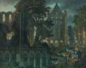 LÉVEILLÉ Charles Stanislas Dessinateurs Dans Des Ruines Gothiques LÉVEILLÉ Charles Stanislas Dessinateurs Dans Des Ruines Gothiques