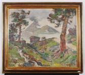 LÖW Rudolf Mountain Landscape With The Matterhorn. 1911 LÖW Rudolf Mountain Landscape With The Matterhorn. 1911