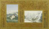 L EPLATTENIER Charles Two Swiss Landscapes L EPLATTENIER Charles Two Swiss Landscapes