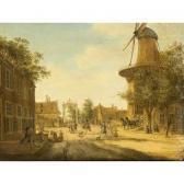 LA FARGUE Jacob Elias The Hague: A View Of The Westeinde Towards The Loosduinsebrug , With The Heeremolen To The Right LA FARGUE Jacob Elias The Hague: A View Of The Westeinde Towards The Loosduinsebrug , With The Heeremolen To The Right