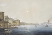 LA PIRA Gioacchino Vesuvius In Eruption With The Bay Of Naples In The Distance; The Bay Of Naples LA PIRA Gioacchino Vesuvius In Eruption With The Bay Of Naples In The Distance; The Bay Of Naples