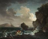 LACROIX DE MARSEILLE Charles-Francois Littoral Animé Par Une Mer Agitée LACROIX DE MARSEILLE Charles-Francois Littoral Animé Par Une Mer Agitée