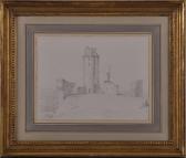 LAFITTE Louis Man Sketching At A Ruinedtower LAFITTE Louis Man Sketching At A Ruinedtower