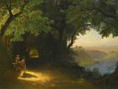 LAGORIO Leon Felixowitsch View Of Castel Gandolfo And Lake Albano LAGORIO Leon Felixowitsch View Of Castel Gandolfo And Lake Albano