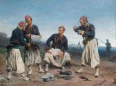 LAHALLE Charles D. Oscar Refreshment At The Zouave Encampment LAHALLE Charles D. Oscar Refreshment At The Zouave Encampment