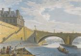 LALLEMAND Jean-Baptiste A Ferry On The Seine Below The Pont Royal, Paris LALLEMAND Jean-Baptiste A Ferry On The Seine Below The Pont Royal, Paris