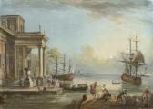 LALLEMAND Jean-Baptiste Harbour View With Palladian Style Palace LALLEMAND Jean-Baptiste Harbour View With Palladian Style Palace