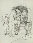 LAMB Henry Horse And Covered Cart LAMB Henry Horse And Covered Cart