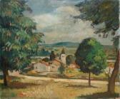 LANGLADE Pierre Paysage Au Clocher LANGLADE Pierre Paysage Au Clocher